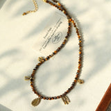 Mini Faceted Tiger’s Eye Pendant Necklace - floysun