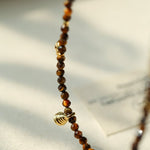 Mini Faceted Tiger’s Eye Pendant Necklace - floysun