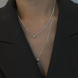 Minimalist 3D Heart Pendant Necklace - Sterling Silver - floysun