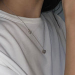 Minimalist 3D Heart Pendant Necklace - Sterling Silver - floysun