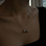 Minimalist 3D Heart Pendant Necklace - Sterling Silver - floysun