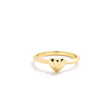 Minimalist 3D Heart Ring - 18K Gold Vermeil - floysun