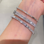 Minimalist Diamond Bangle with Rebound Elastic Design - floysun