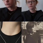 Minimalist Frosted Single Silver Ball Pendant Necklace - floysun