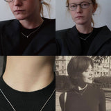 Minimalist Frosted Single Silver Ball Pendant Necklace - floysun