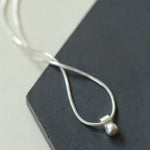 Minimalist Frosted Single Silver Ball Pendant Necklace - floysun