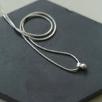 Minimalist Frosted Single Silver Ball Pendant Necklace - floysun