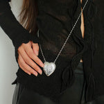 Minimalist Heart Crossbody Pendant Necklace - floysun