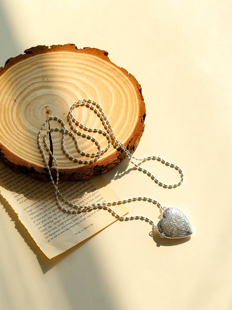 Minimalist Heart Crossbody Pendant Necklace - floysun