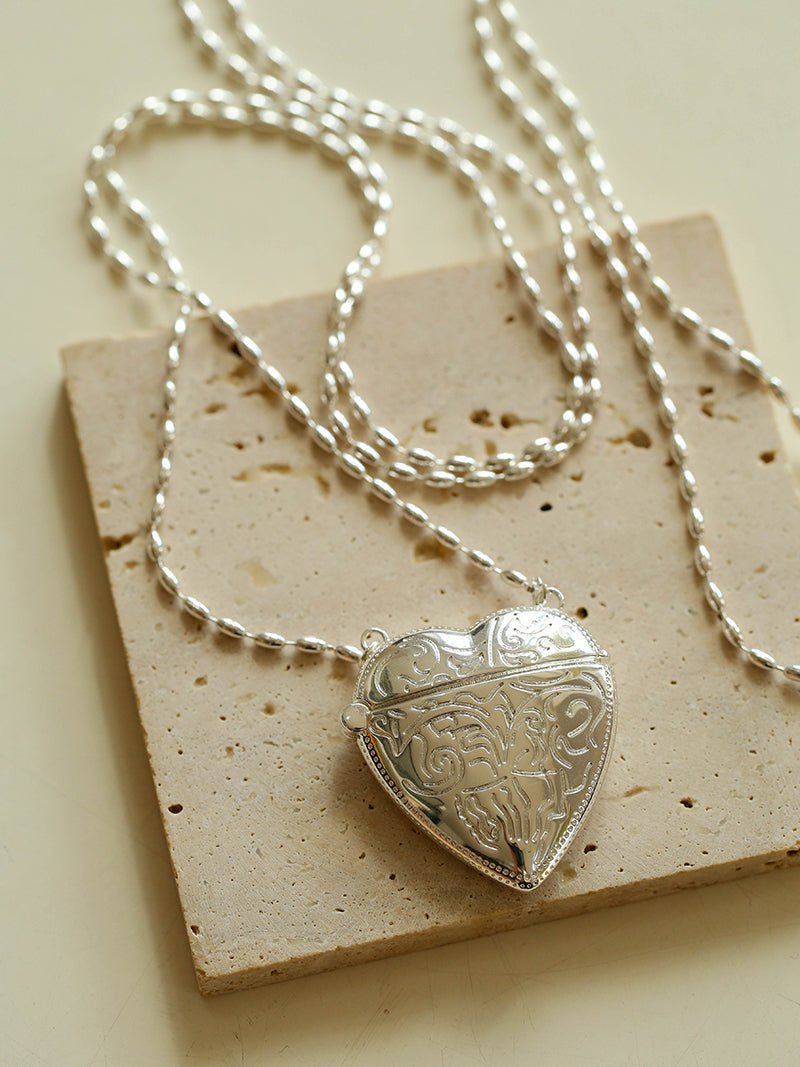 Minimalist Heart Crossbody Pendant Necklace - floysun