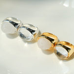 Minimalist Hill Silhouette Ring - Gold White Jade - floysun