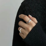 Minimalist Ice Fragment Plain Ring - floysun