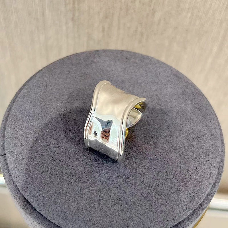 Minimalist Irregular Split Ring - Sterling Silver - floysun