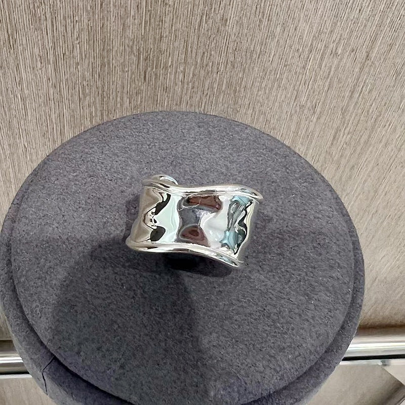 Minimalist Irregular Split Ring - Sterling Silver - floysun