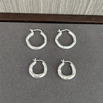 Minimalist Irregular Wrinkled Circle Hoop Earrings - floysun