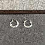Minimalist Irregular Wrinkled Circle Hoop Earrings - floysun