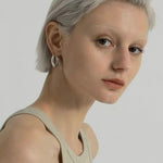 Minimalist Irregular Wrinkled Circle Hoop Earrings - floysun