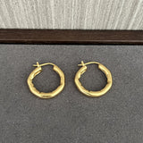 Minimalist Irregular Wrinkled Circle Hoop Earrings - floysun