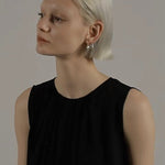 Minimalist Irregular Wrinkled Circle Hoop Earrings - floysun