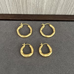 Minimalist Irregular Wrinkled Circle Hoop Earrings - floysun