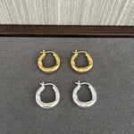 Minimalist Irregular Wrinkled Circle Hoop Earrings - floysun