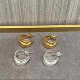 Minimalist Leaf C - shaped Stud Earrings - floysun