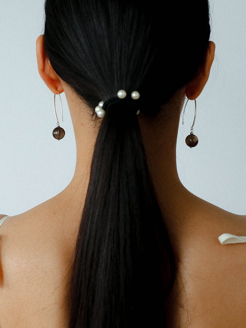 Minimalist Natural Gemstone Earrings – Sterling Silver Hook, 6 Color Options - floysun