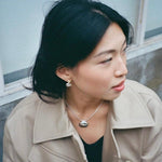 Minimalist Oval Silver Egg Necklace - floysun