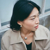 Minimalist Oval Silver Egg Necklace - floysun