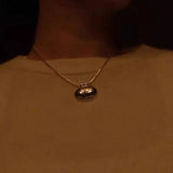 Minimalist Oval Silver Egg Necklace - floysun