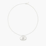 Minimalist Oval Silver Egg Necklace - floysun