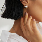 Minimalist Sterling Silver Geometric Huggie Earrings - floysun