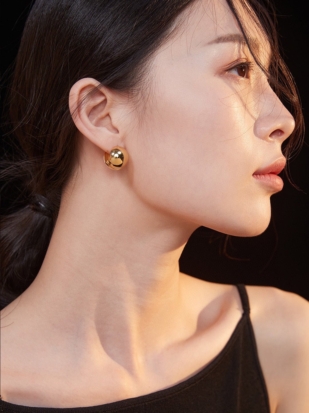 Minimalist Sterling Silver Geometric Huggie Earrings - floysun