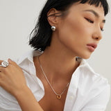 Minimalist Sterling Silver Geometric Huggie Earrings - floysun
