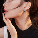Minimalist Sterling Silver Geometric Huggie Earrings - floysun