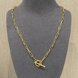 Minimalist Toggle Link Necklace in Gold - floysun