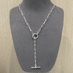 Minimalist Toggle Link Necklace in Silver - floysun