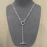 Minimalist Toggle Link Necklace in Silver - floysun