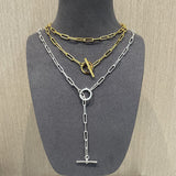 Minimalist Toggle Link Necklace in Silver - floysun