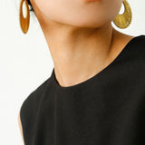 Minimalist Woven Leather Hoop Earrings - floysun