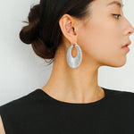 Minimalist Woven Leather Hoop Earrings - floysun
