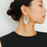 Minimalist Woven Leather Hoop Earrings - floysun