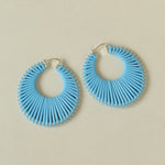 Minimalist Woven Leather Hoop Earrings - floysun