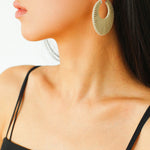 Minimalist Woven Leather Hoop Earrings - floysun