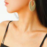 Minimalist Woven Leather Hoop Earrings - floysun