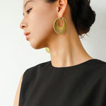 Minimalist Woven Leather Hoop Earrings - floysun