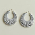 Minimalist Woven Leather Hoop Earrings - floysun
