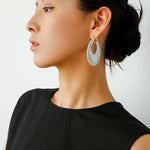 Minimalist Woven Leather Hoop Earrings - floysun