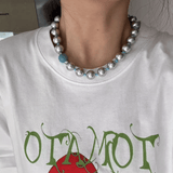Misty Sky · Grey Pearl & Blue Aventurine Necklace - floysun
