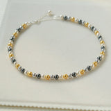 Mixed Color Hemp Gray Tahitian Round Artificial Pearl Necklace - 6mm Pearls - floysun
